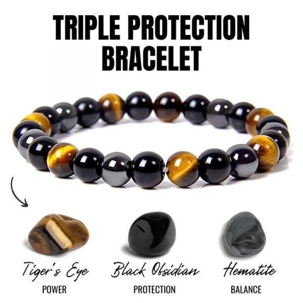 Bracelet Energy and Protection of the 3 stones