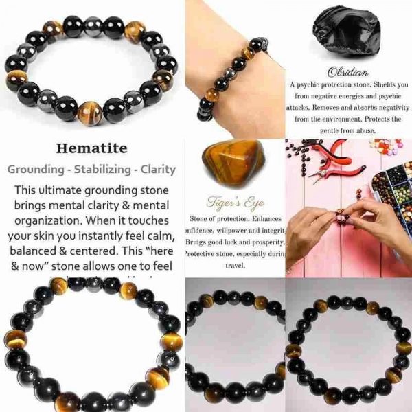 Bracelet Energy and Protection of the 3 stones