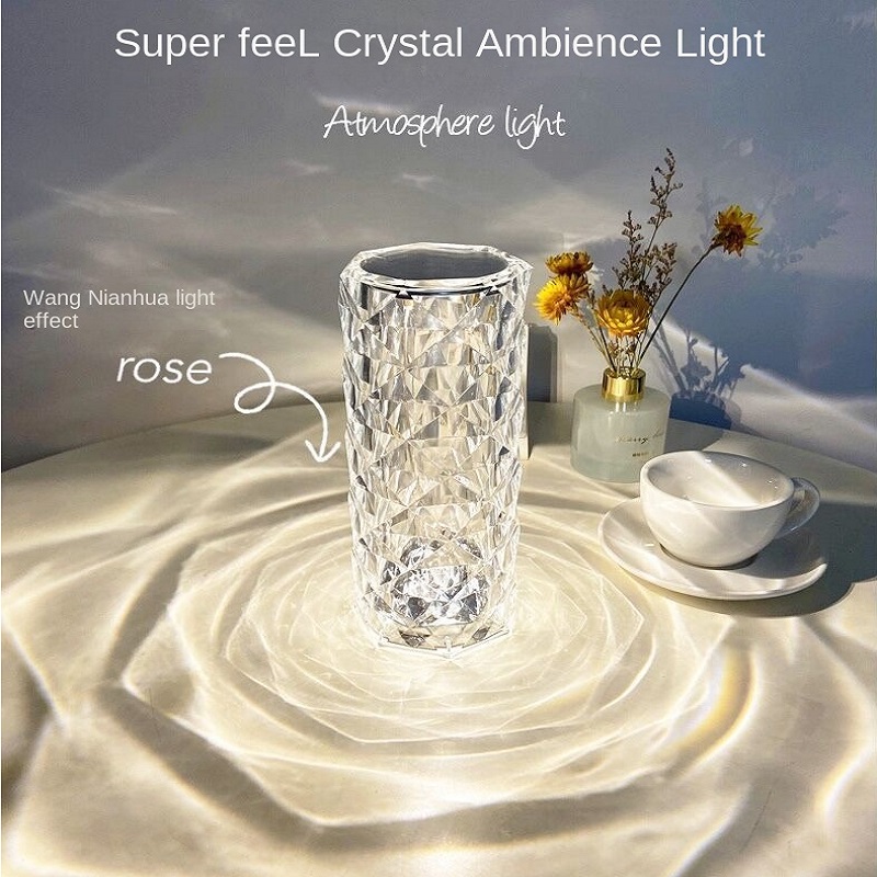 Rose Crystal LED Table Lamp