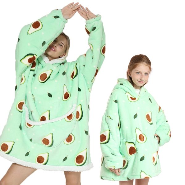 Plush bathrobe for children and adults