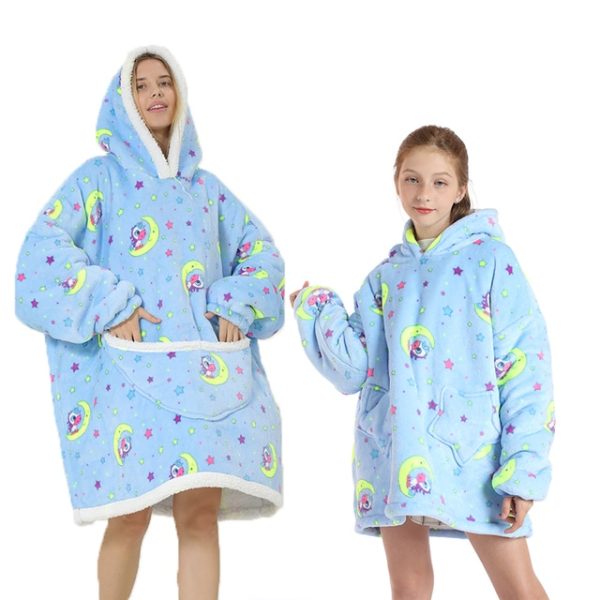 Plush bathrobe for children and adults