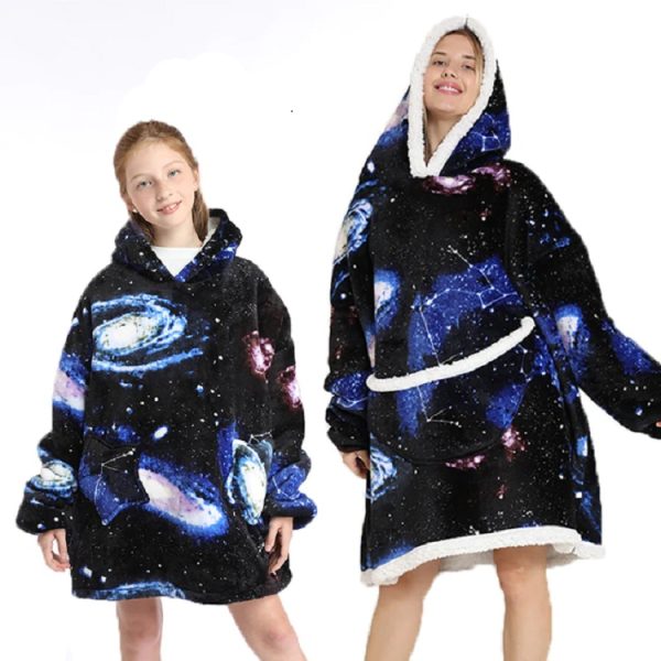 Plush bathrobe for children and adults