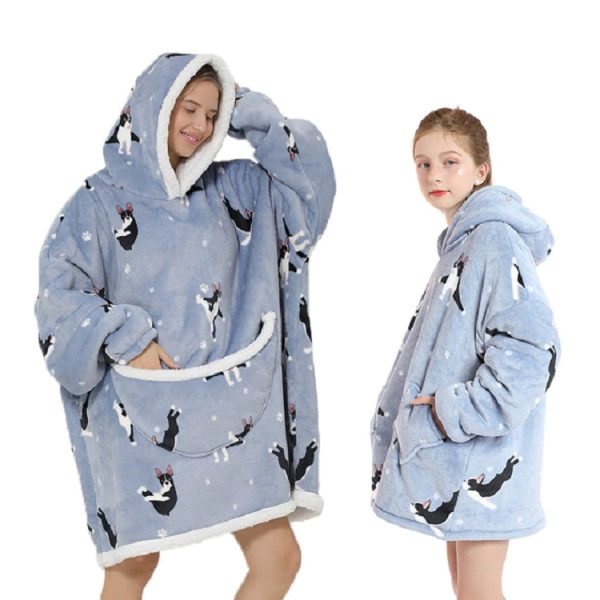 Plush bathrobe for children and adults