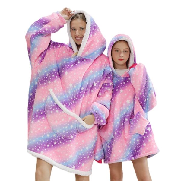 Plush bathrobe for children and adults