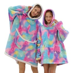 Plush bathrobe for children and adults