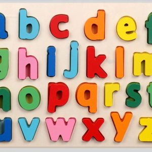Alphabets et Chiffres en Bois Multicolores