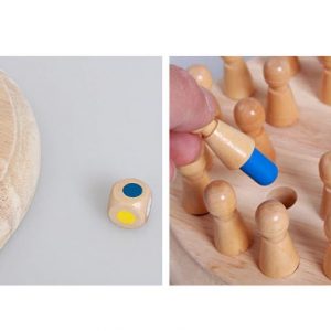 Jeu de mémoire des couleurs en bois