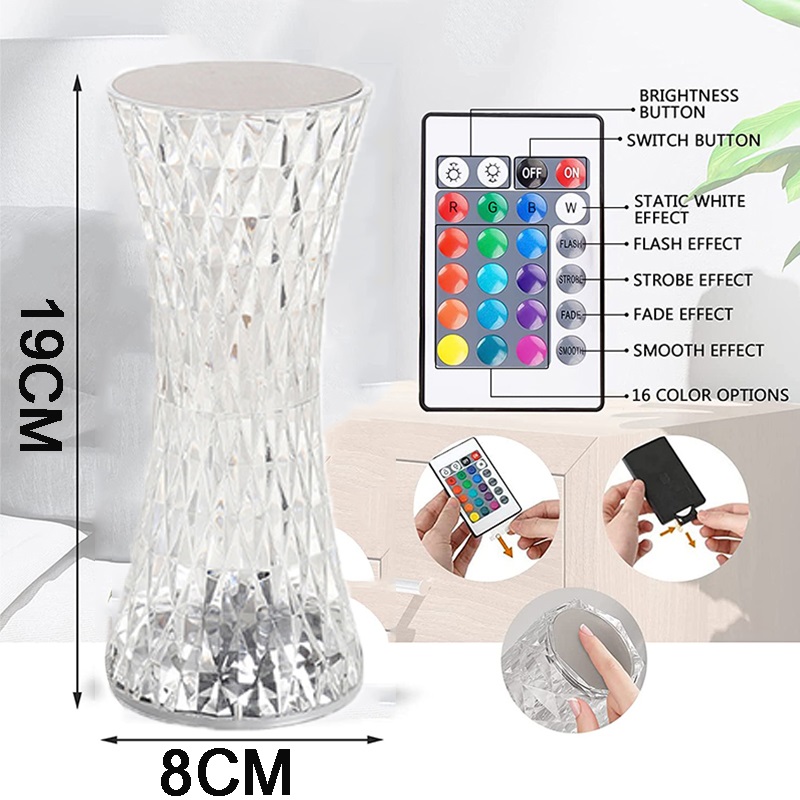 Lampe de table diamant rechargeable